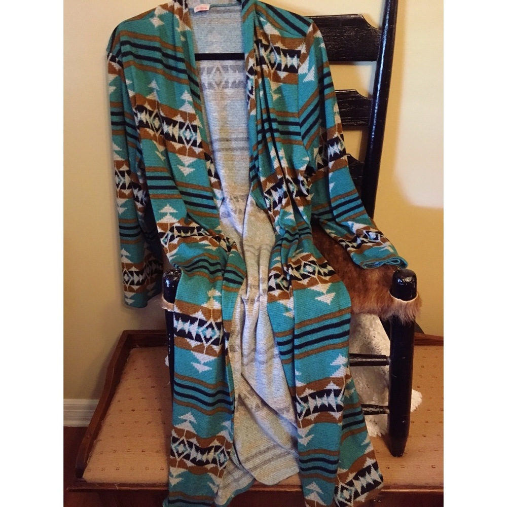 Full length open cardigan